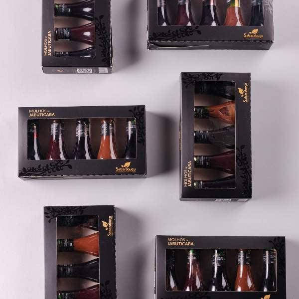 Kit com 5 Miniaturas de Molhos de Jabuticaba 60ml cada