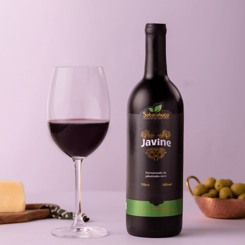 Javine Seco 750ml - Vinho Tinto de Jabuticaba Seco
