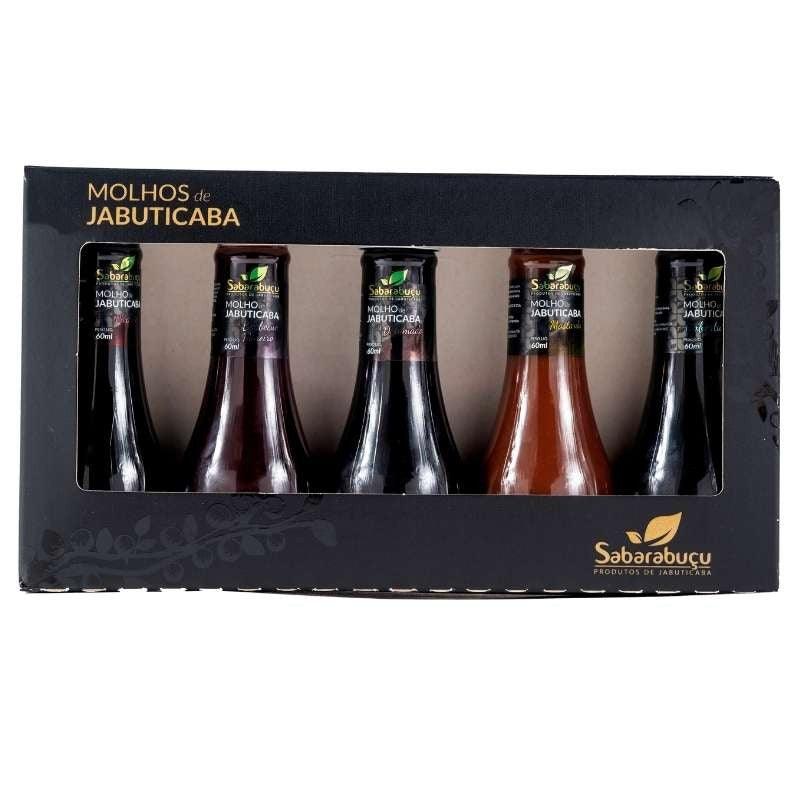 Kit com 5 Miniaturas de Molhos de Jabuticaba 60ml cada