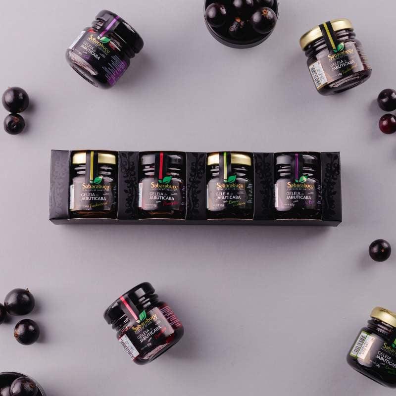 Kit com 4 Miniaturas de Geleias de Jabuticaba 50g cada