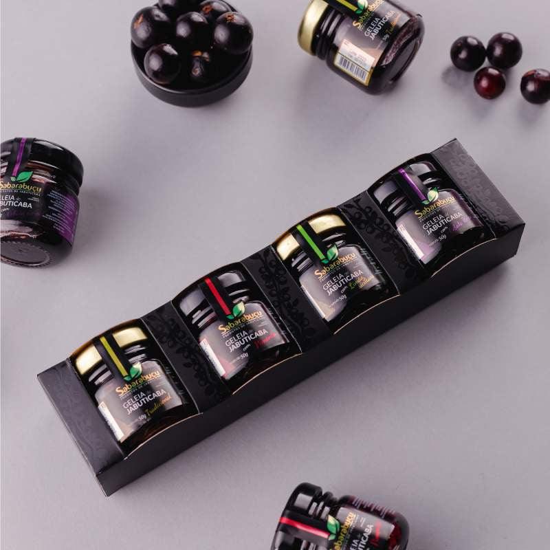 Kit com 4 Miniaturas de Geleias de Jabuticaba 50g cada
