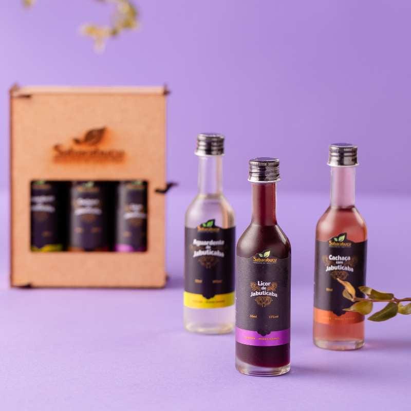 Kit com 3 Miniaturas de Bebidas de Jabuticaba 50ml cada