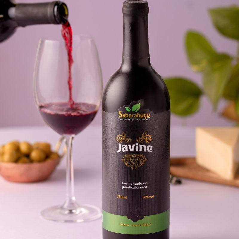 Javine Seco 750ml - Vinho Tinto de Jabuticaba Seco