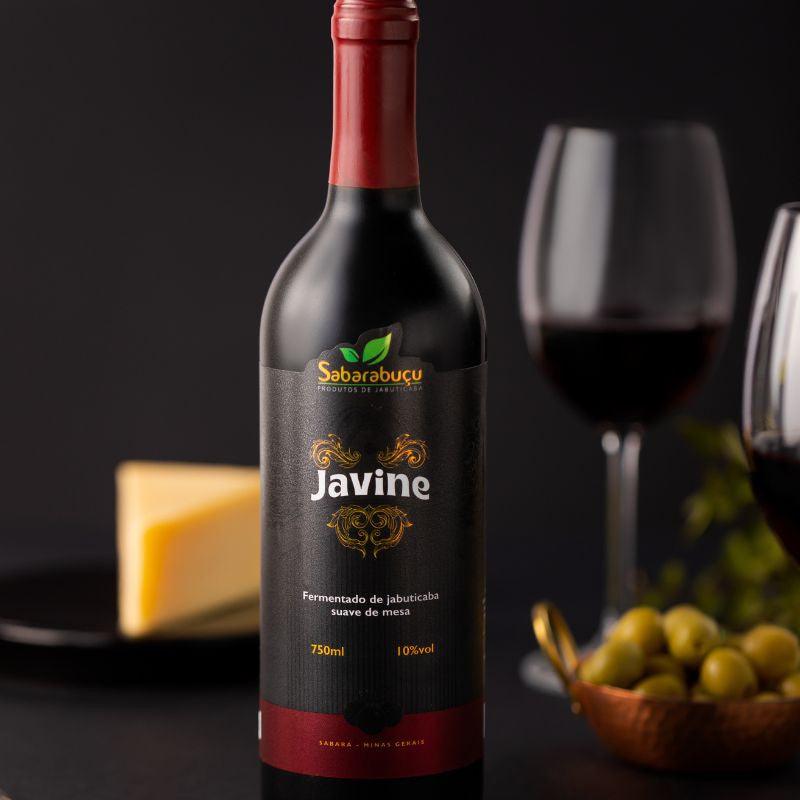 Javine Suave 750ml - Vinho Tinto de Jabuticaba Suave